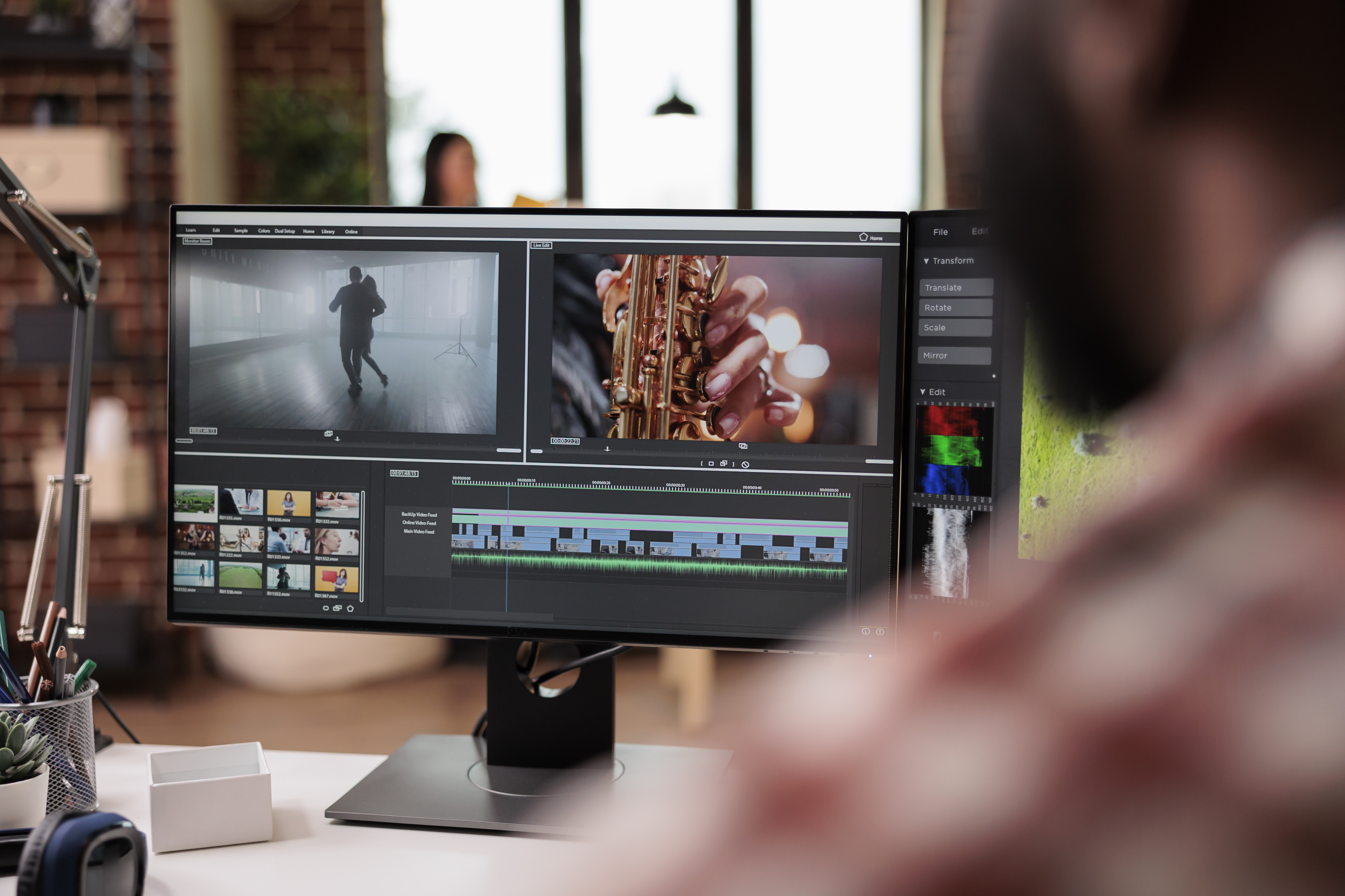 Videographer Editing